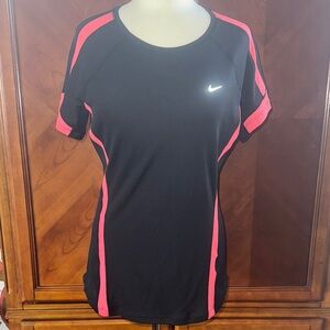 Nike Women's Black Top with Pink Accents